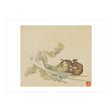 Wang Chengyu ~flowers, Vegetables, Pomegranates, Onions, Chinese Cabbage, Vegetables (Print Only) thumbnail