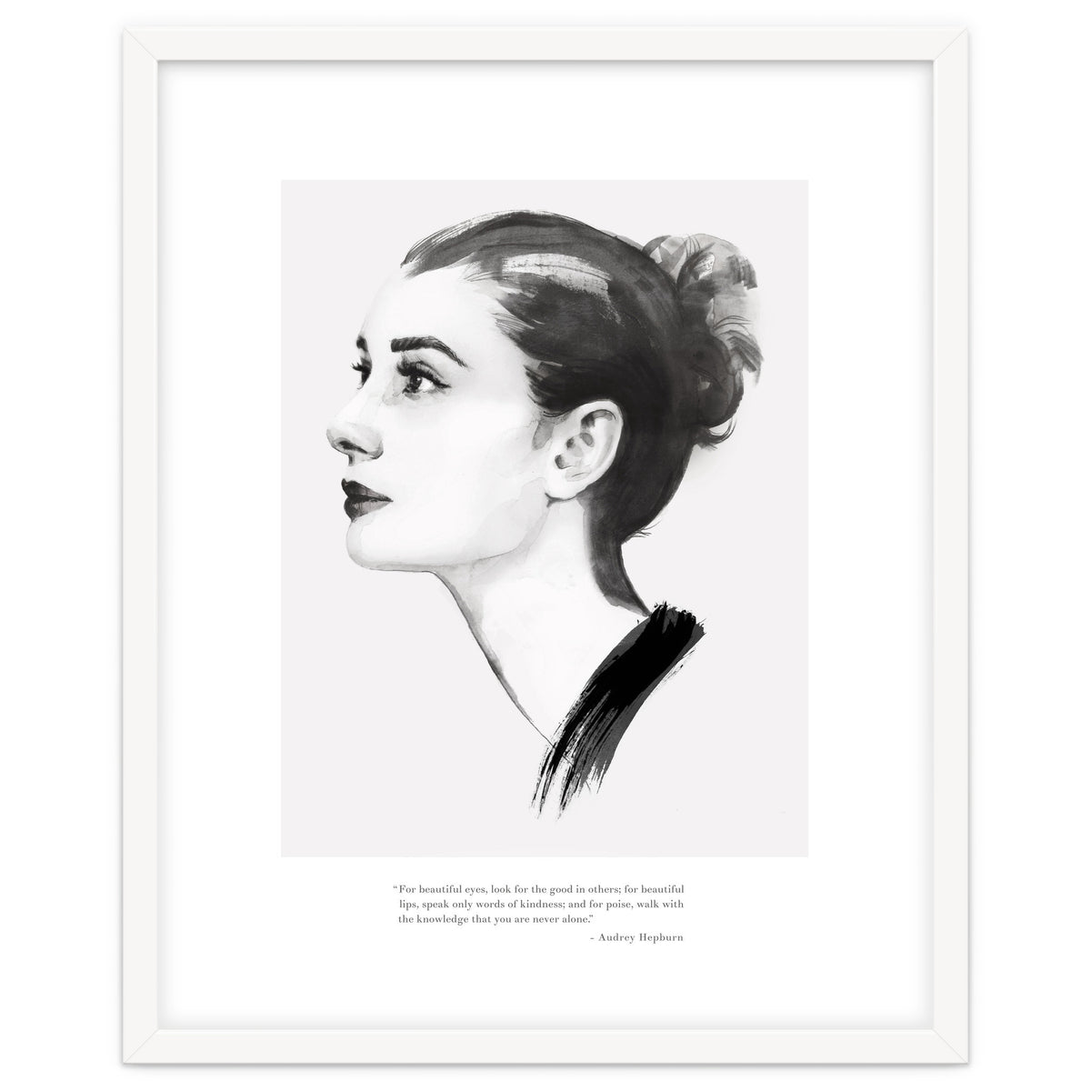 Audrey Hepburn, Quote Black