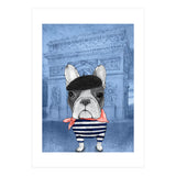 French Bulldog With Arc De Triomphe (Print Only) thumbnail