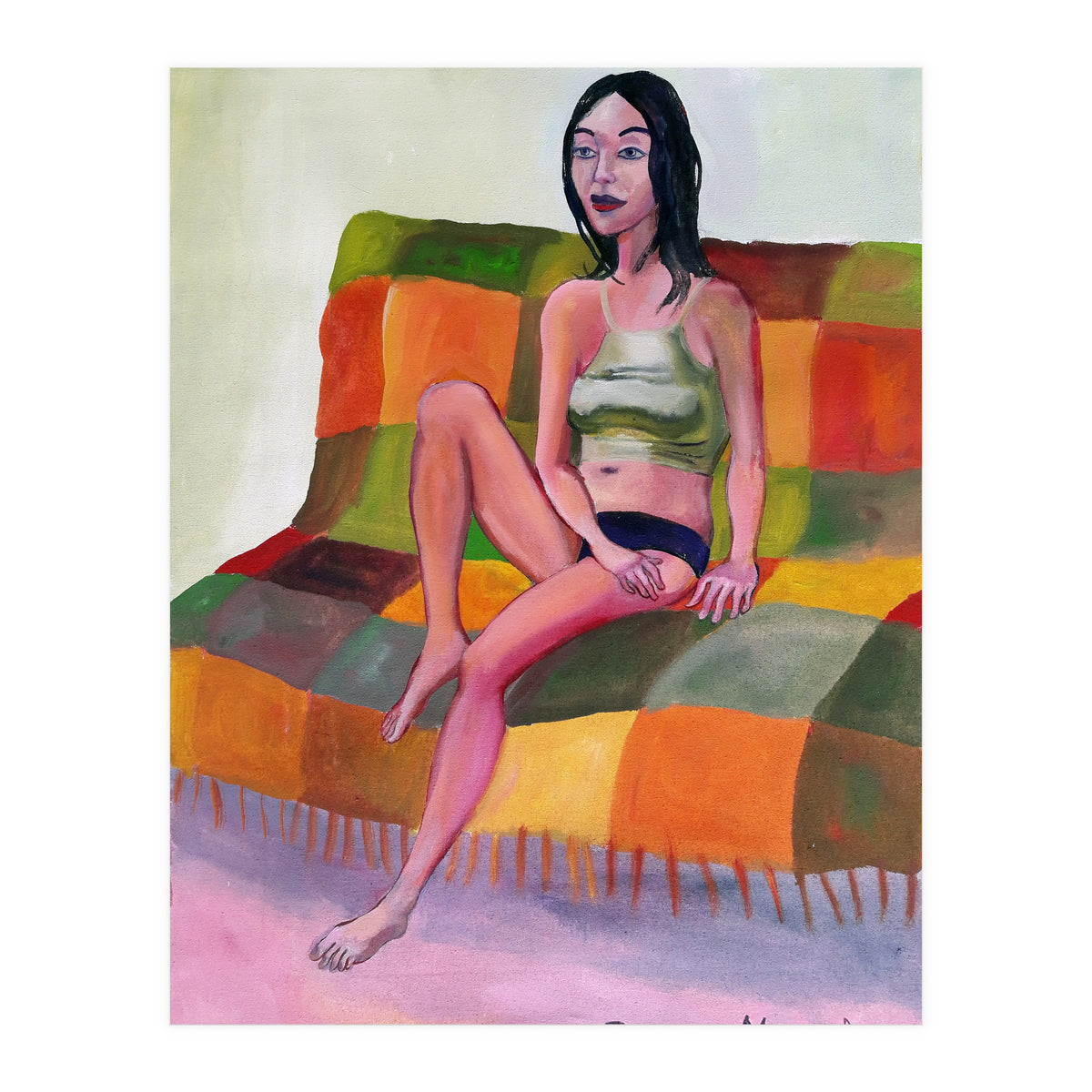 Chica En El Futon (Print Only)