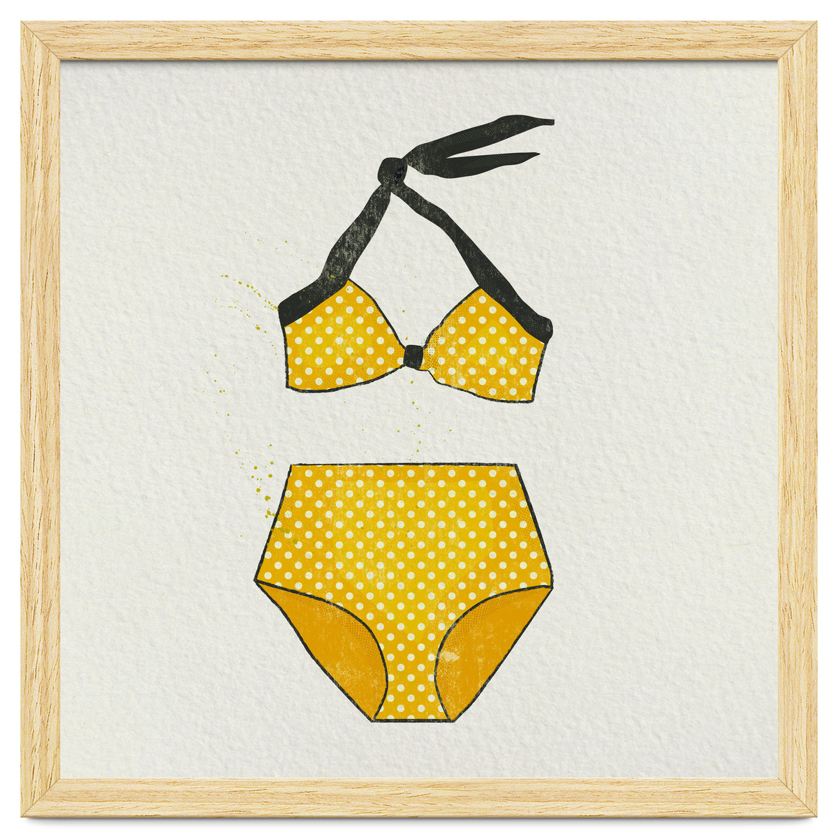 Yellow polka dot bikini