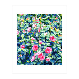 Winter Rose | Botanical Floral Garden | Boho Vintage Plants Meadow Roses Painting (Print Only) thumbnail
