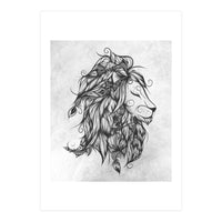 Poetic Lion B&w (Print Only)