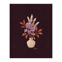 Purple Floral Vase Still Life (Print Only)