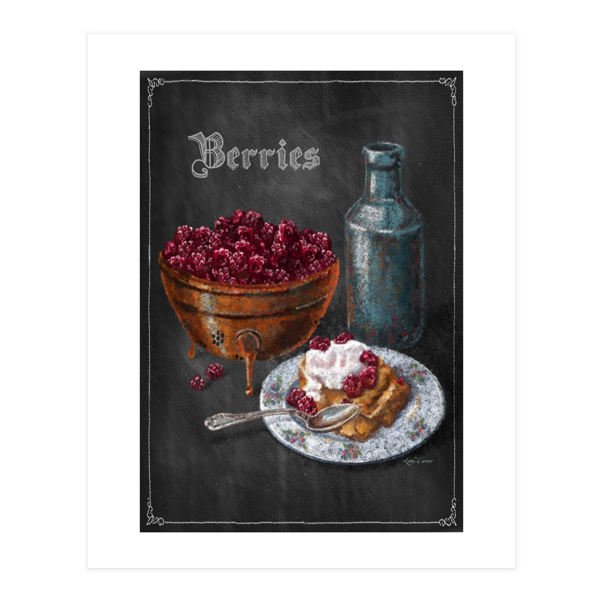 Berries Chalkboard Art (Print Only)