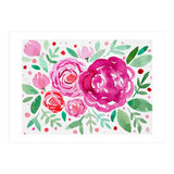 Watercolor roses in pink (Print Only) thumbnail