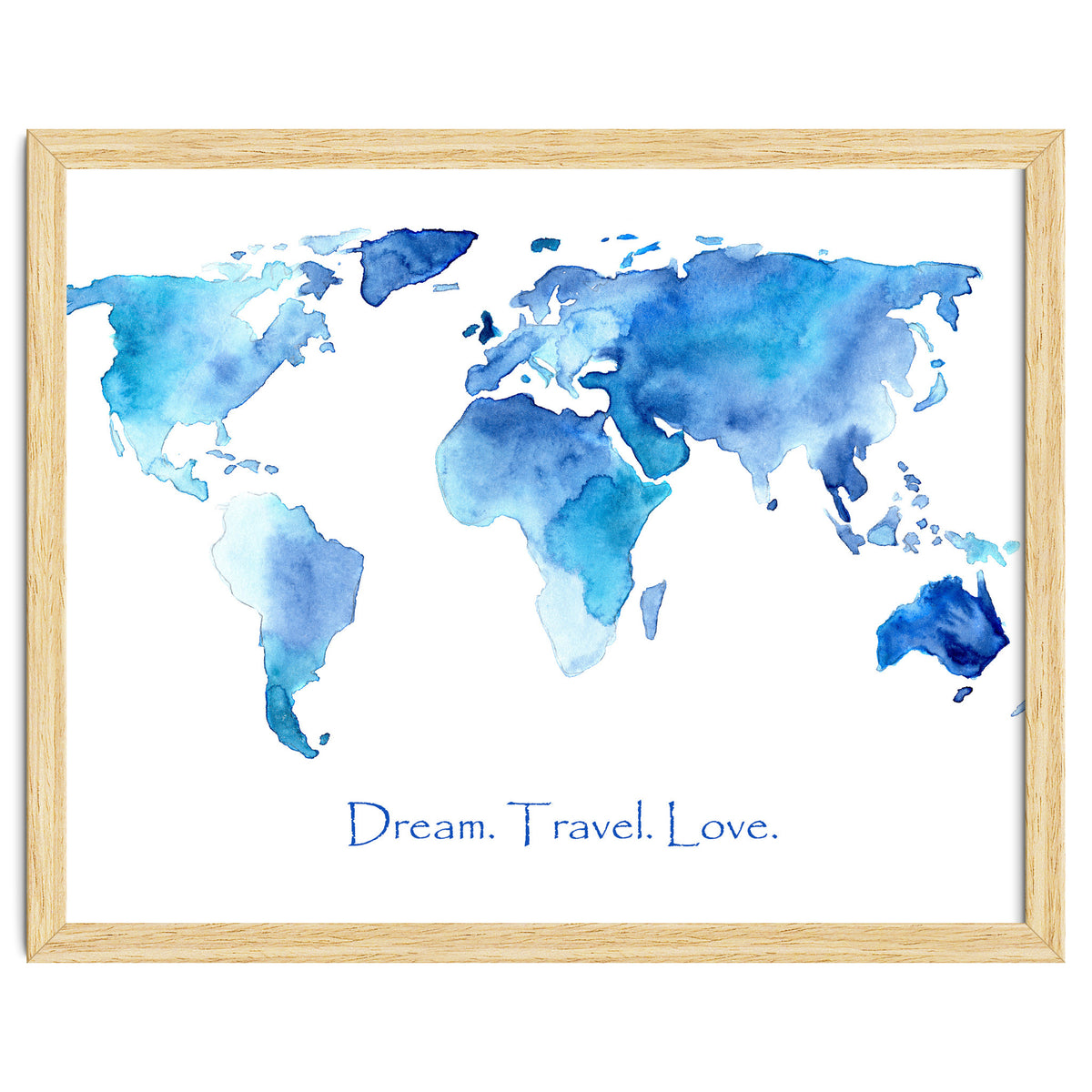 Dream. Travel. Love || watercolor