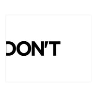 DON'T (Print Only)