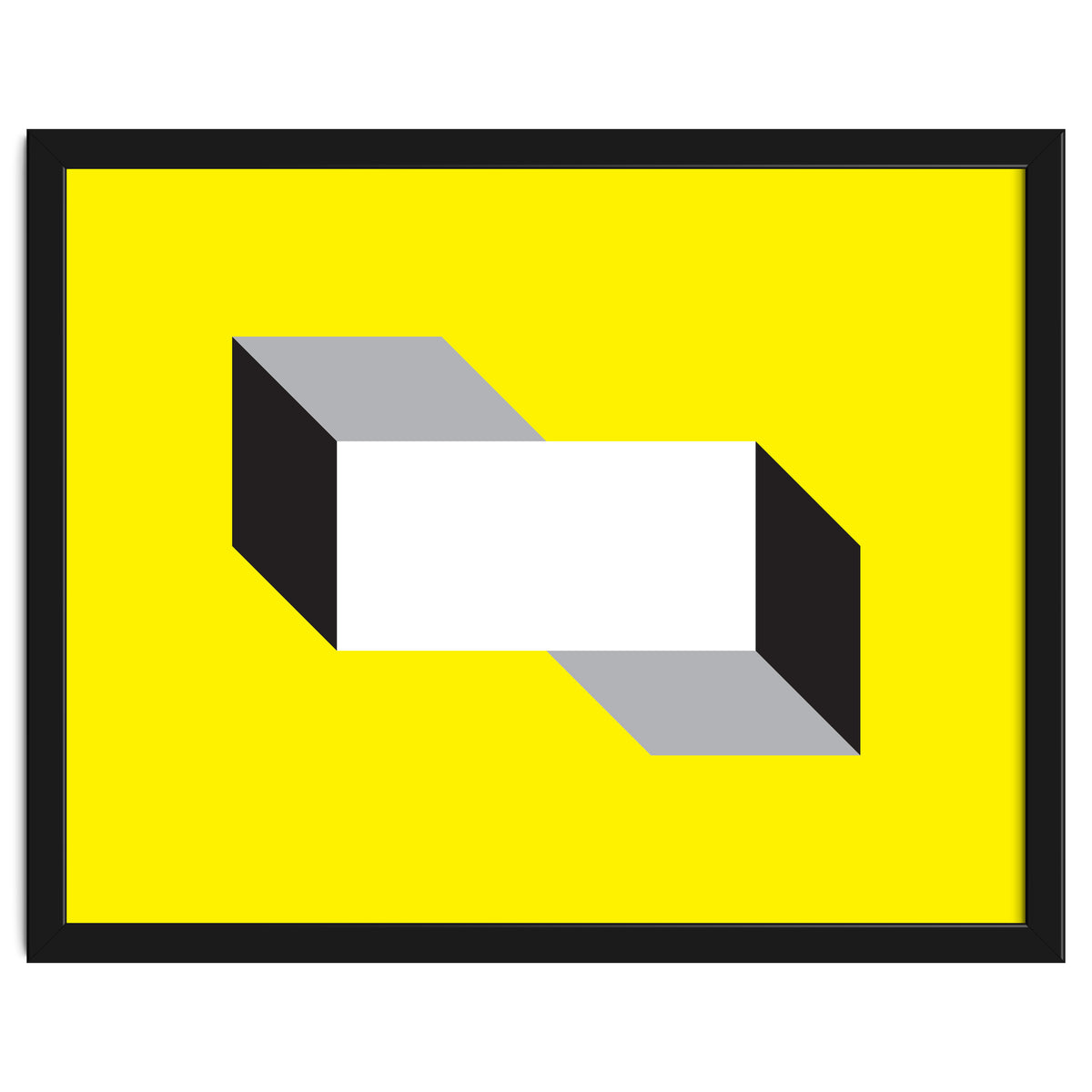 Geometric Shapes No. 50 - yellow, black & grey