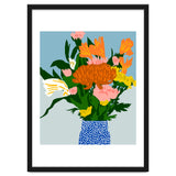 Potted Happiness | Flower Pot Botanical Floral Still Life | Eclectic Plants Modern Bohemian Décor thumbnail