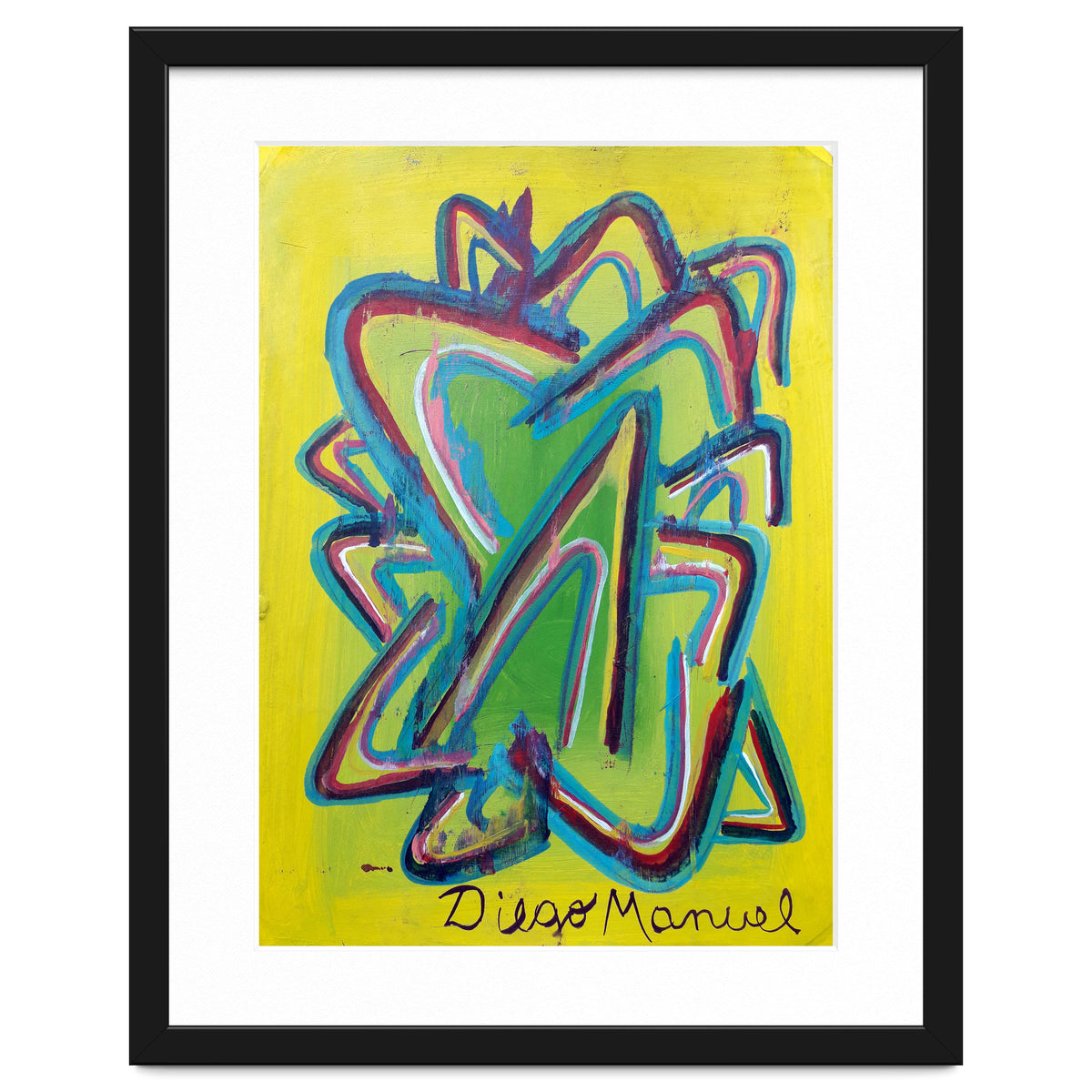 Forma Celeste Sobre Amarillo 2