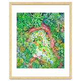 Tropical Vacay | Rainforest Jungle Botanical Lush Nature | Summer Lake People Swim | Boho Painting thumbnail