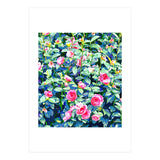 Winter Rose | Botanical Floral Garden | Boho Vintage Plants Meadow Roses Painting (Print Only) thumbnail