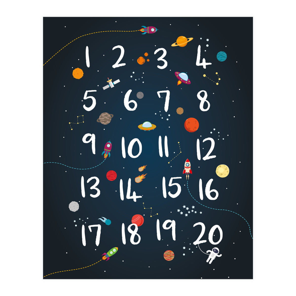 Space Numbers (Print Only)