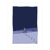 Dogs in Winter Night (Print Only) thumbnail