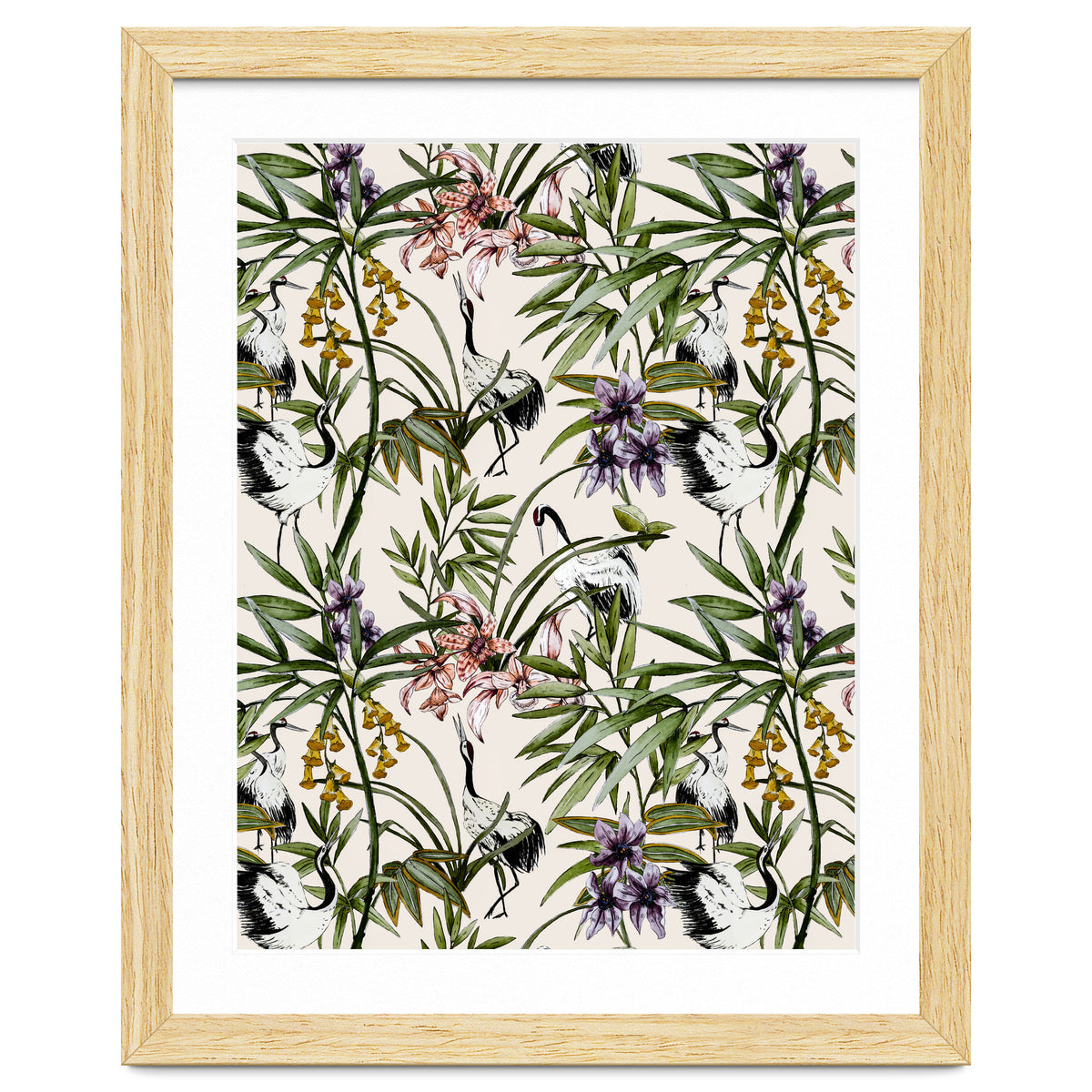 Asian crane pattern - 02