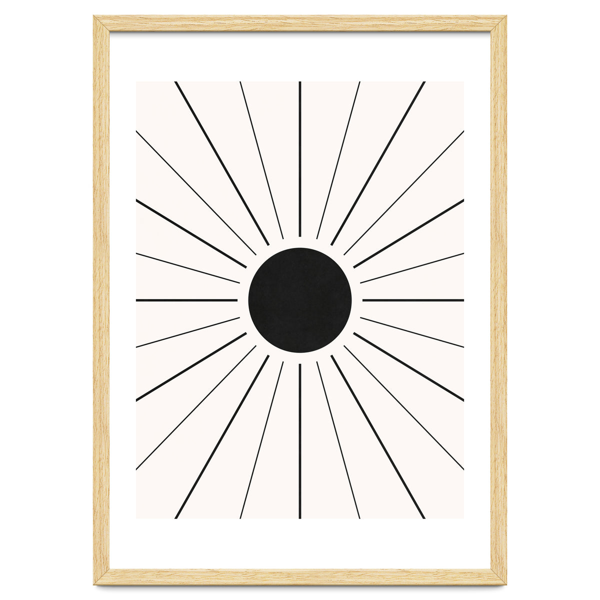 SUN IN LINES - BLACK