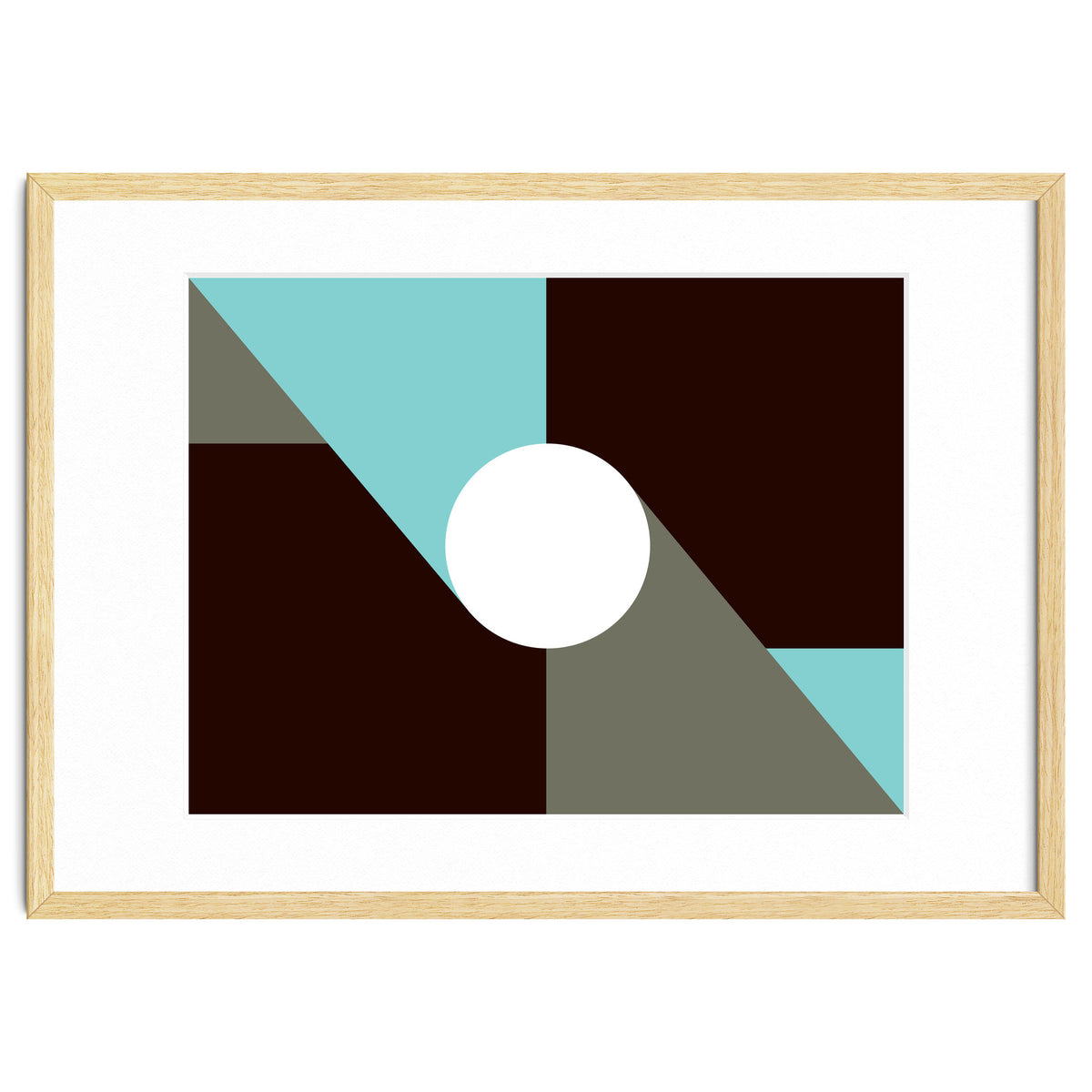 Geometric Shapes No. 29 - baby blue & grey