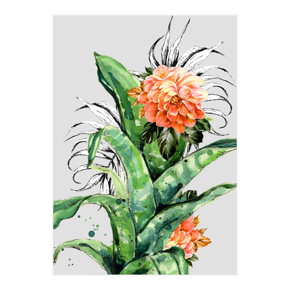 Collage of florid nature  (Print Only)