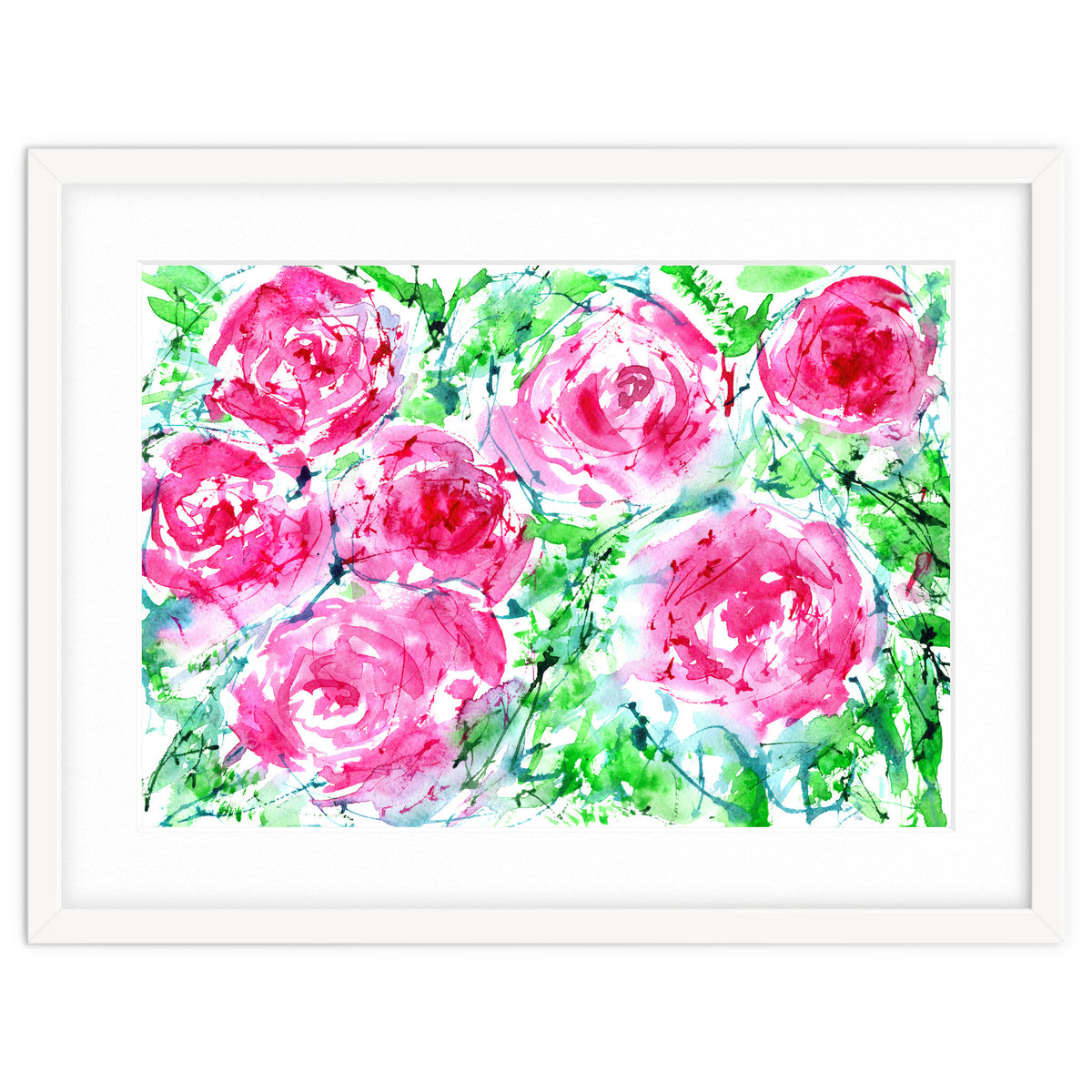 Blooming bouquet || watercolor roses