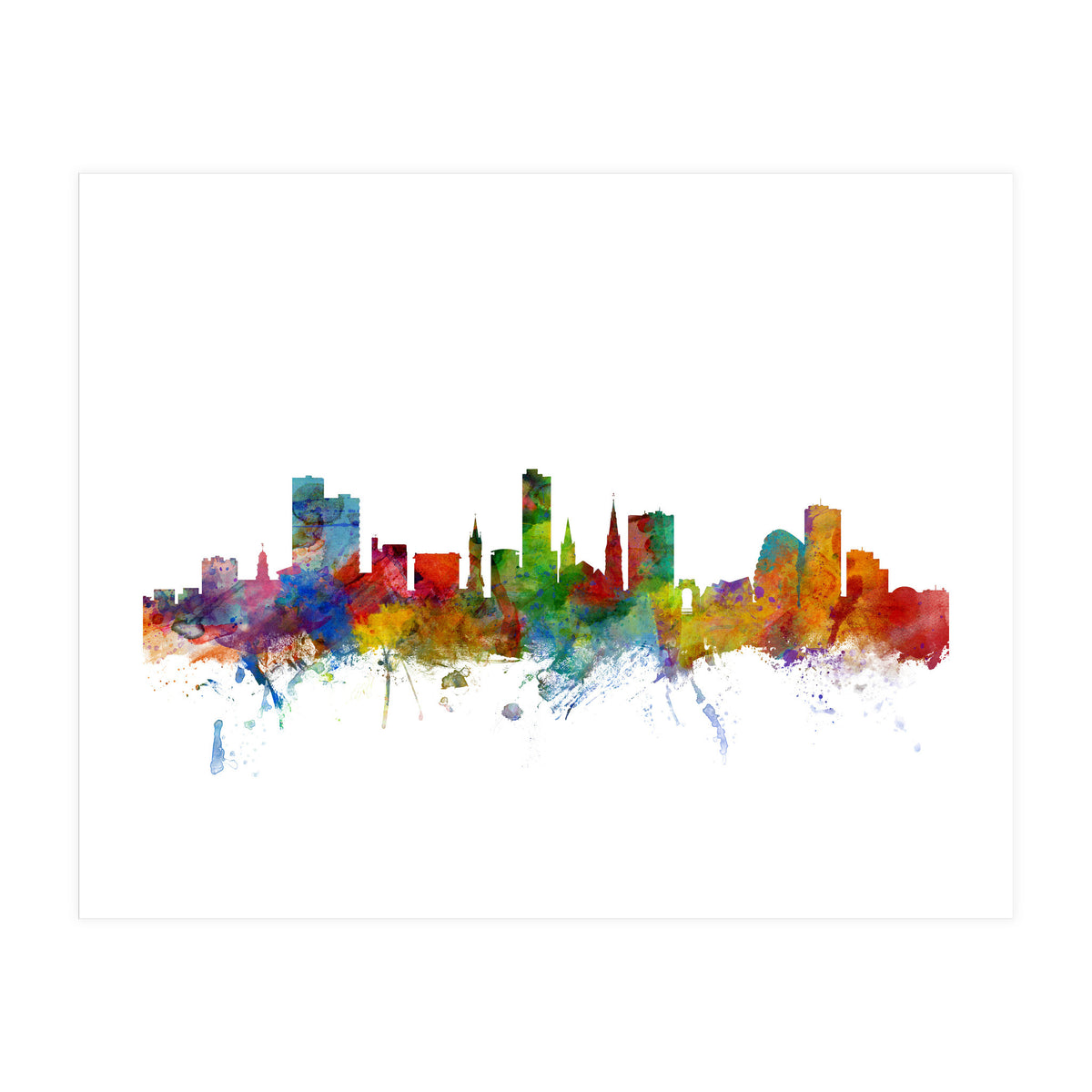 Leicester England Skyline (Print Only)