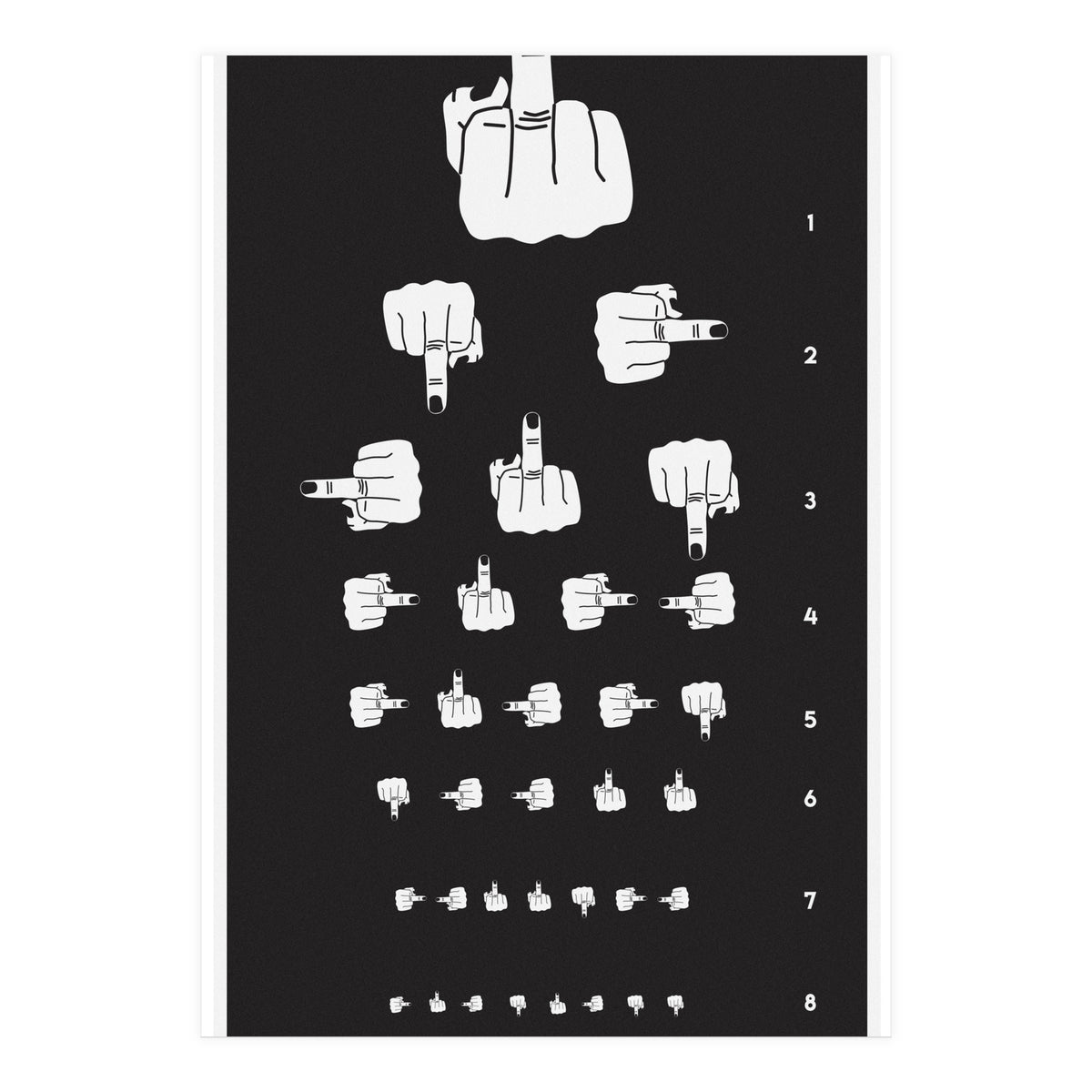 Middle Finger Vision Test (Print Only)
