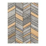 Abstract Chevron Pattern - Concrete and Wood (Print Only) thumbnail