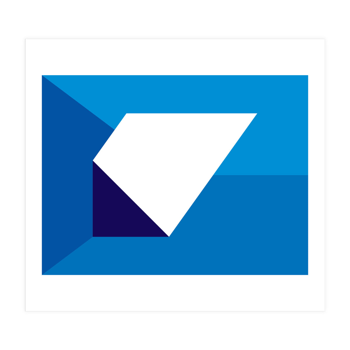 Geometric Shapes No. 32 -  blues (Print Only)