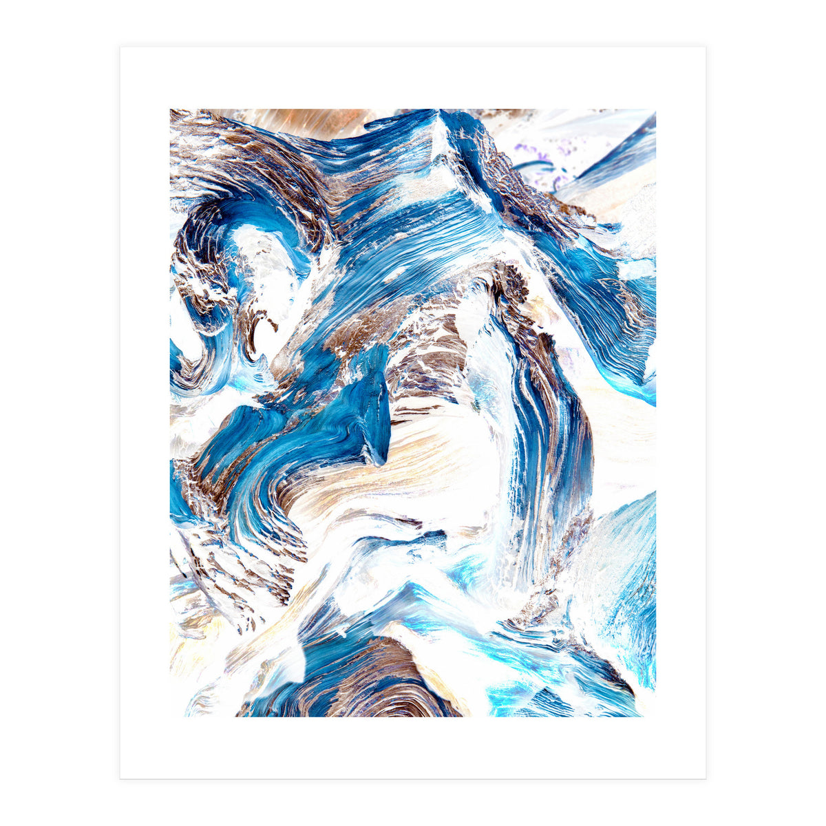 Clarity | Abstract Ocean Earth Sea Graphic | Scandinavian Nature Sky Waves Space (Print Only)