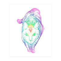 Rainbow Pastel Cat (Print Only)