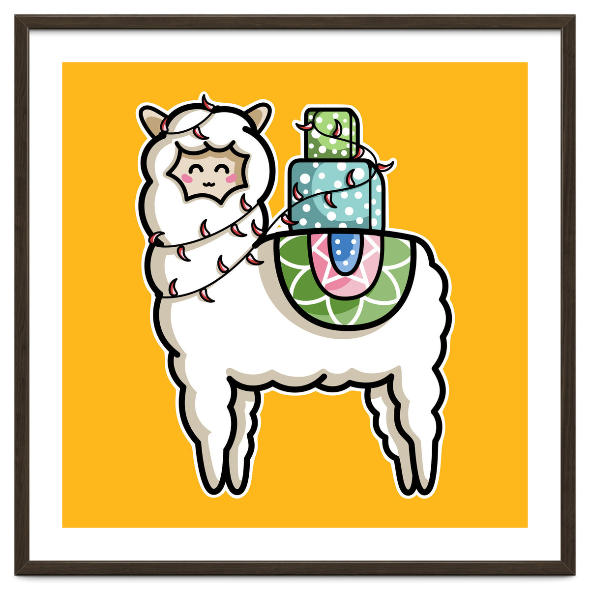 Kawaii Cute Gift Carrying Llama