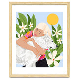 All You Need Is Love & A Dog | Pets Urban Jungle Bohemian Woman Illustration thumbnail
