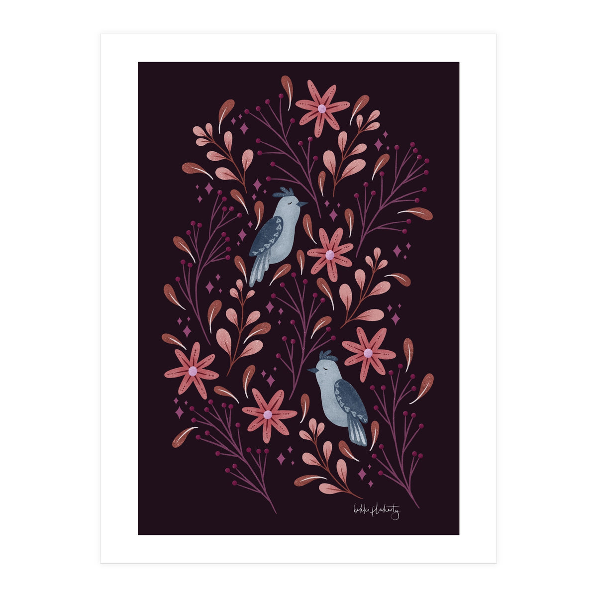 Folk-Art Birds (Print Only)
