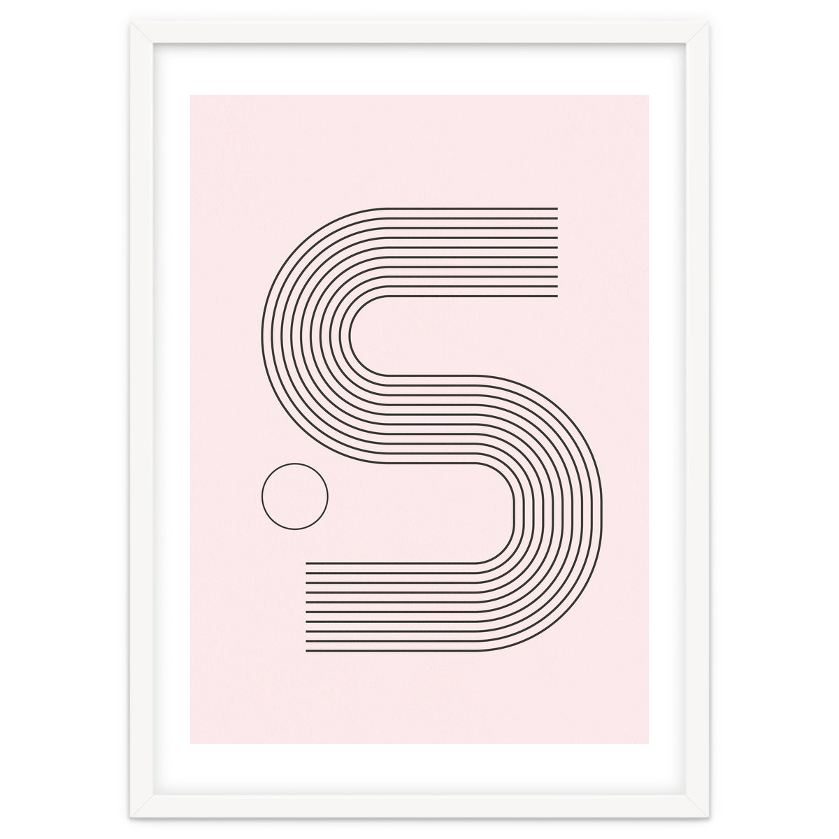 Rainbow Line Art Mid Century Modern