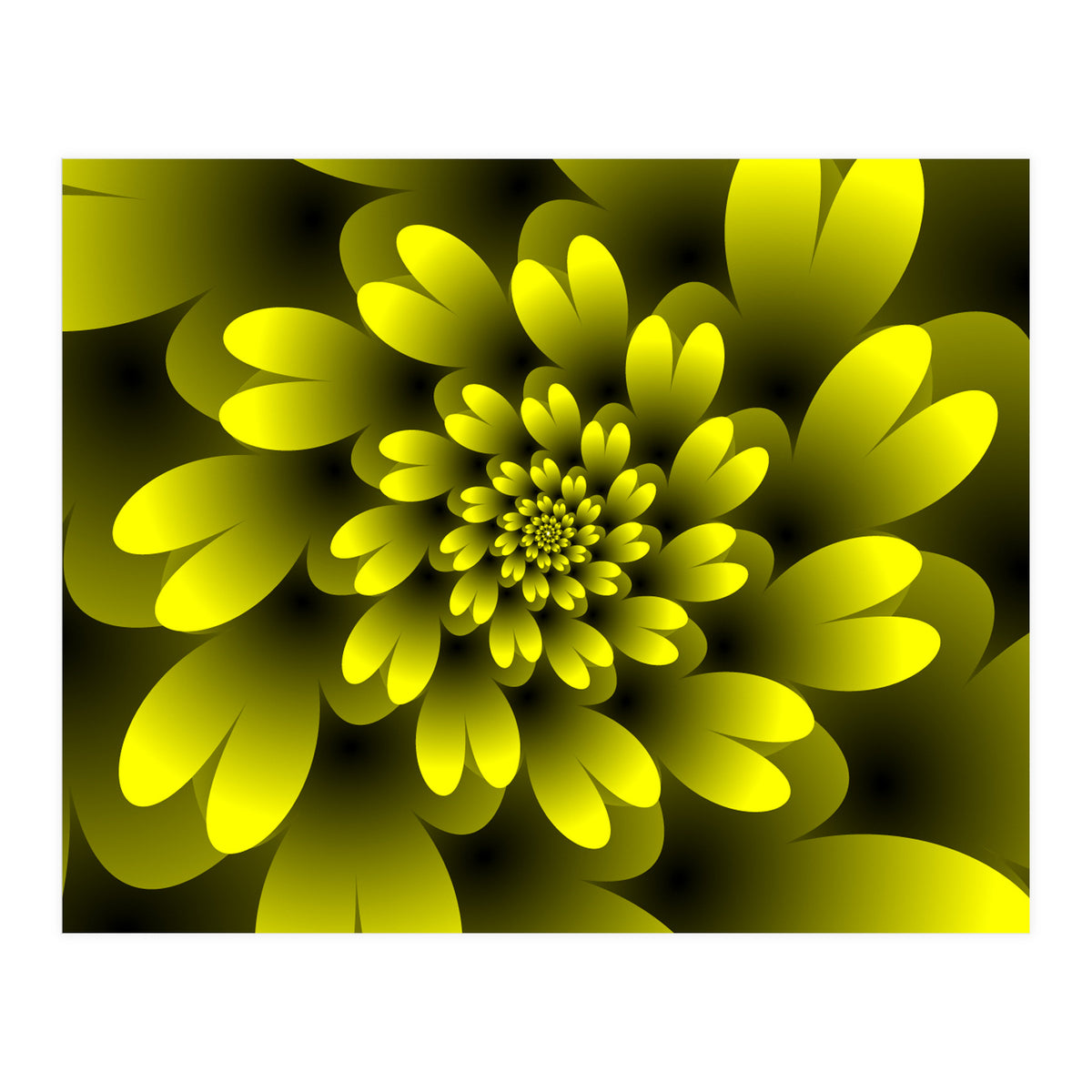 Yellow Floral Satin Wallpaper (Print Only)