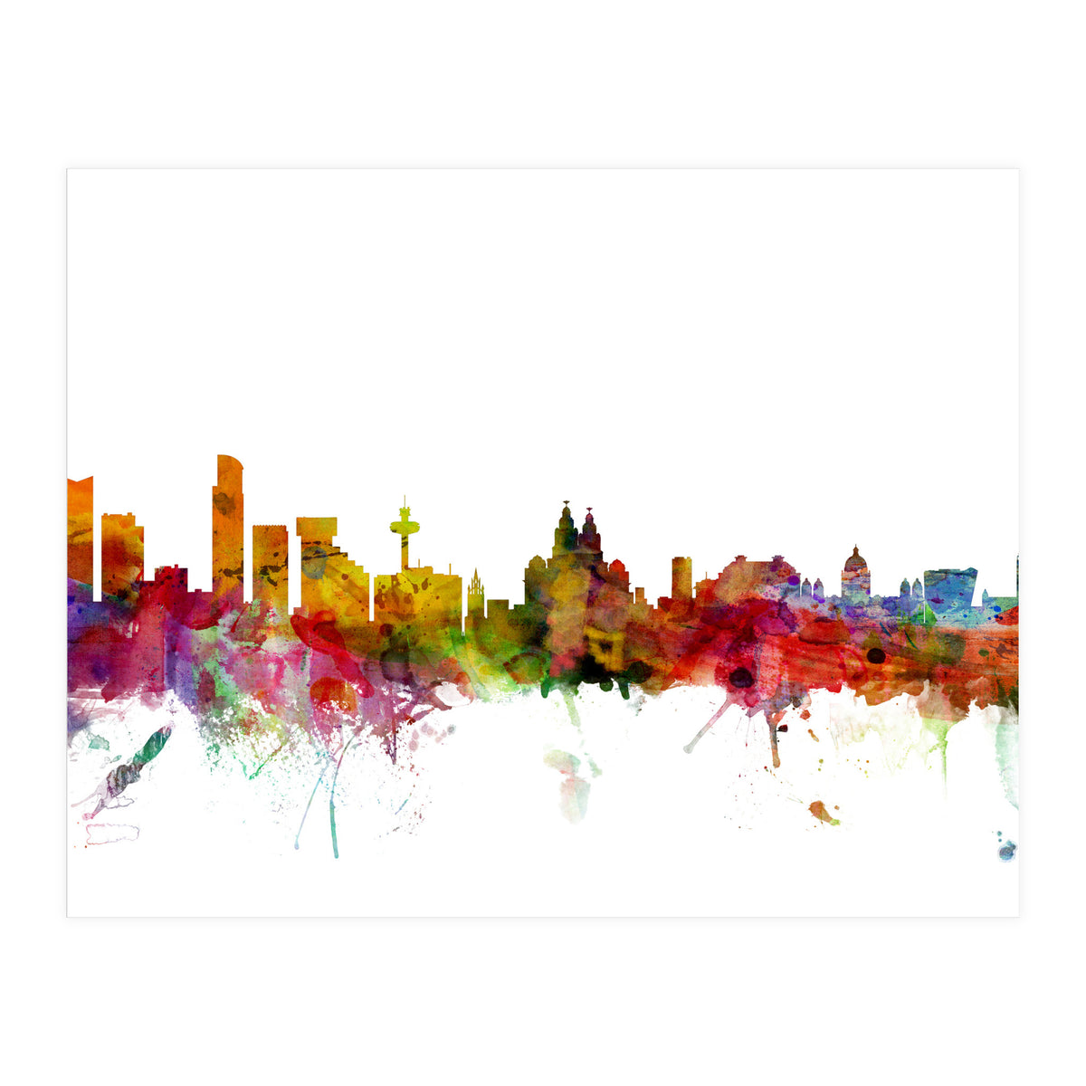 Liverpool England Skyline (Print Only)