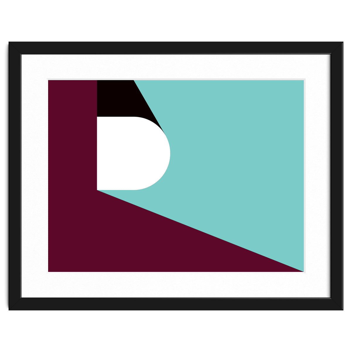 Geometric Shapes No. 82 - purple & teal