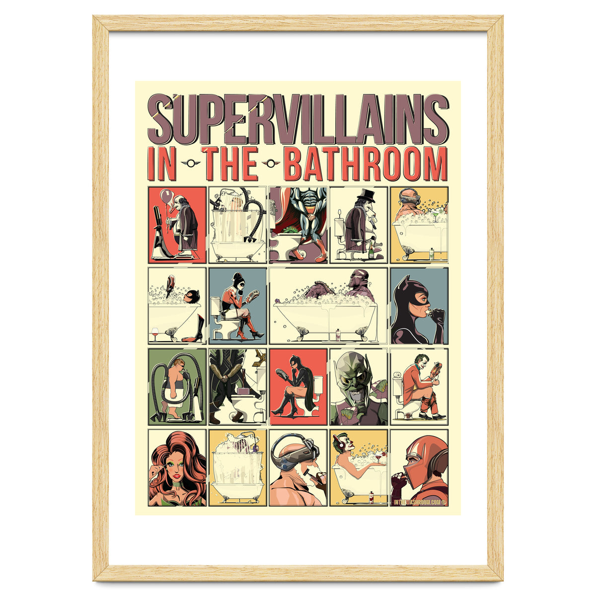 Supervillains in the Bathroom, funny Bathroom Humour