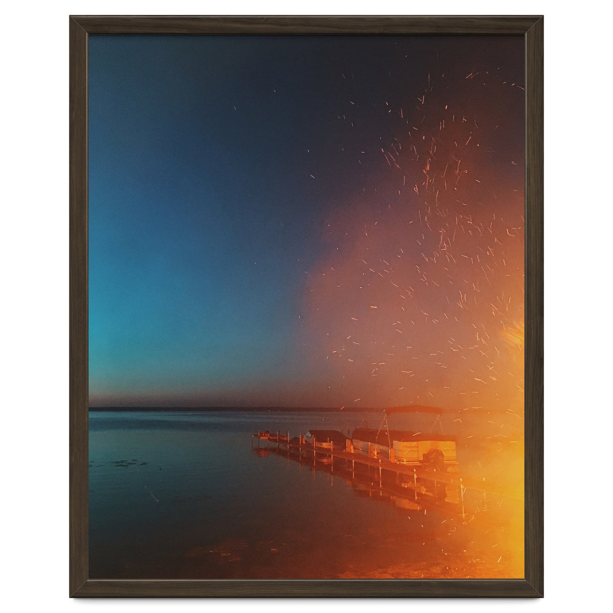 Firelight by the dock