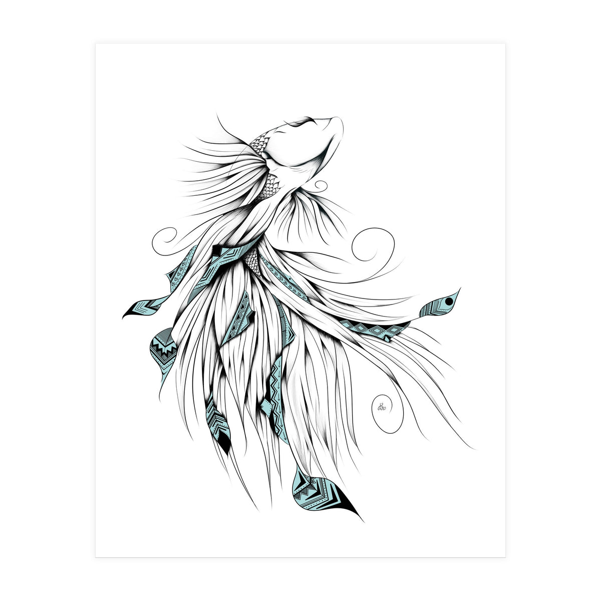 Poetic Betta Fish (Print Only)