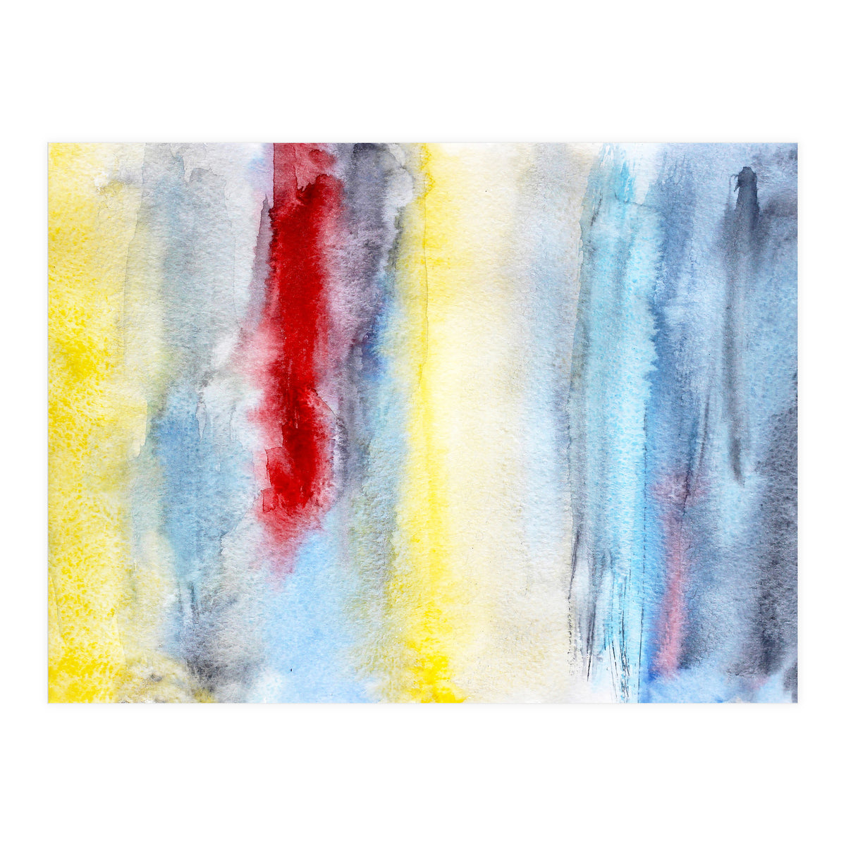 Touch of red || abstract watercolor (Print Only)