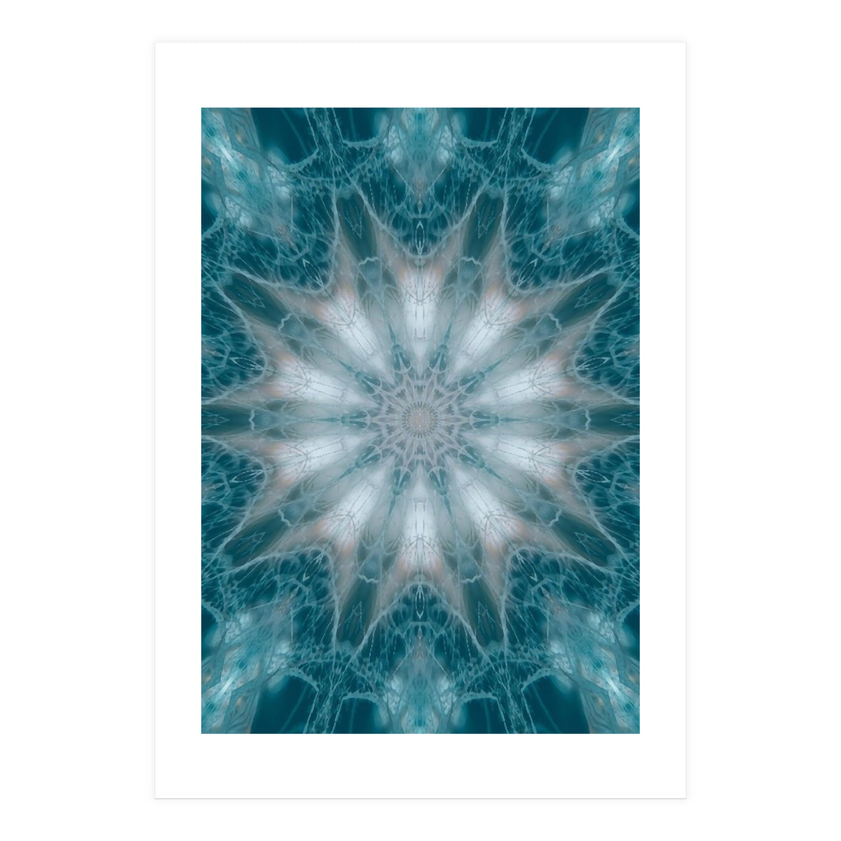Mandala - Green, White, Rose (Print Only)
