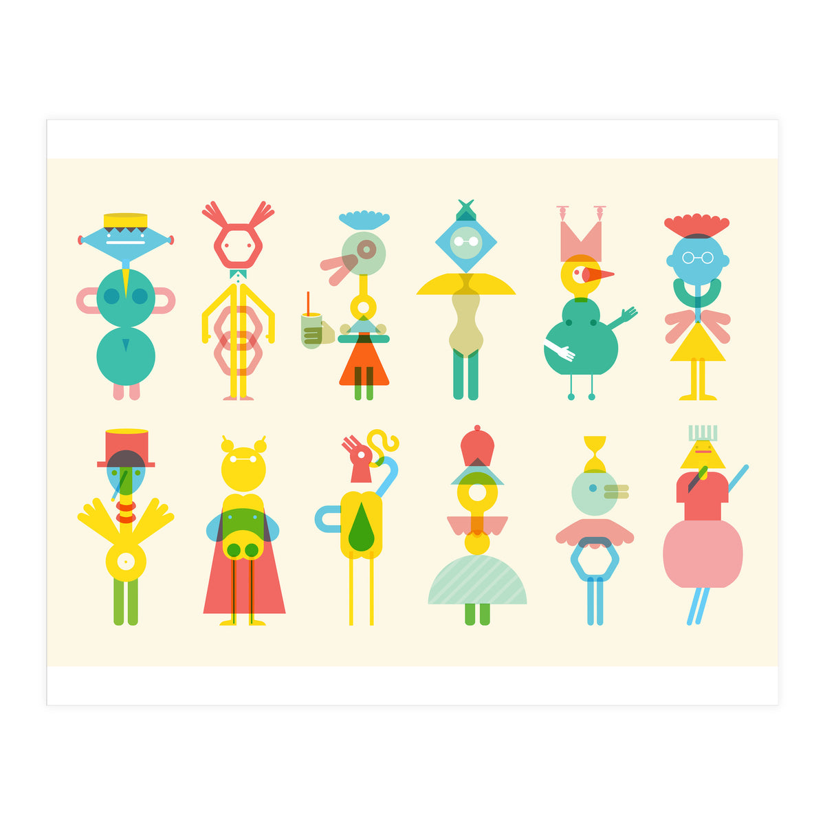 Geometric Friends (Print Only)