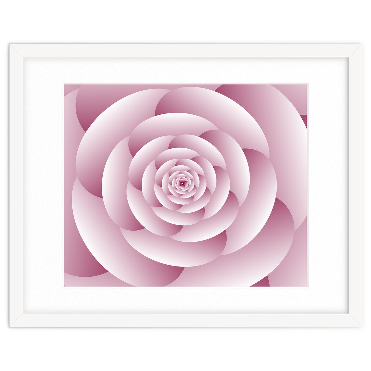 Abstract Rose Spiral 3D Art