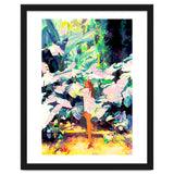 Live Quietly In a Corner Of Nature, Modern Bohemian Woman Jungle Forest Eclectic Painting thumbnail