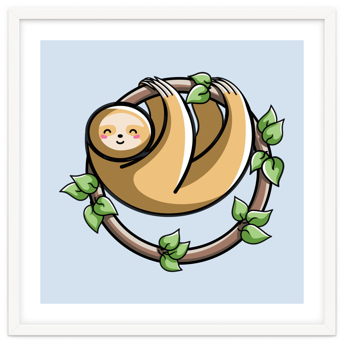 Kawaii Cute Sloth Circle