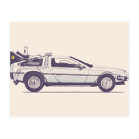 Delorean Back To The Future (Print Only)