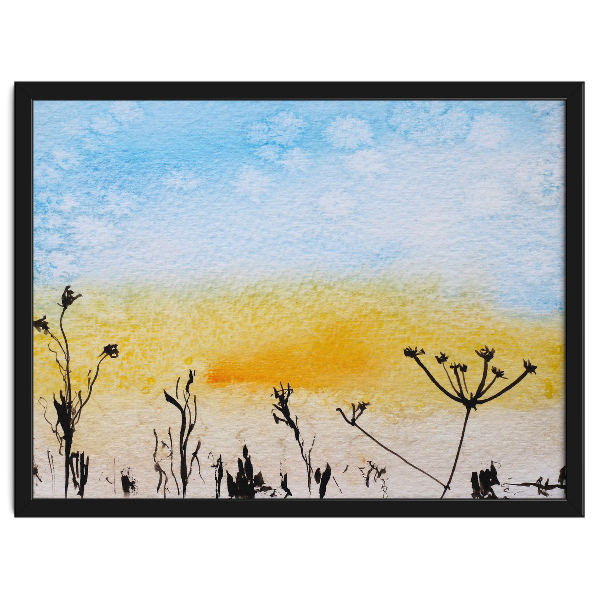 Winter sunrise || watercolor