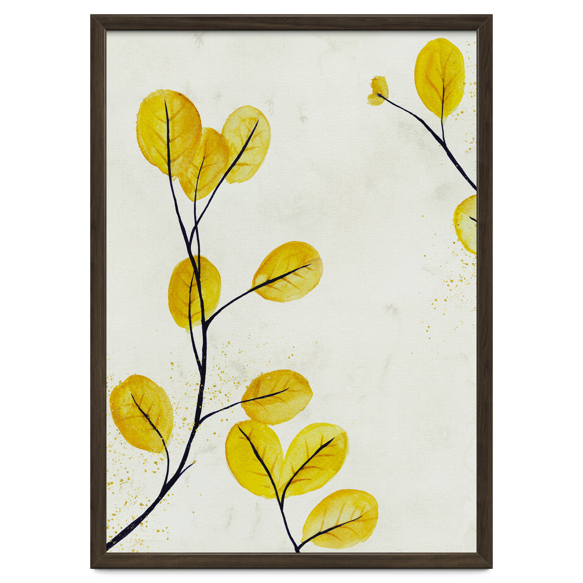 Golden birch leaves