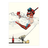 Spiderman in the Bath, funny Bathroom Humour (Print Only) thumbnail